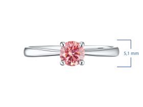 Классическое кольцо из белого золота э0912кц04164200_pink