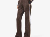 Женские расклешенные спортивные брюки Lacoste с монограммой