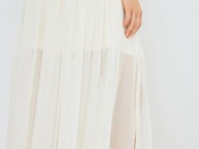 Юбка из шифона, Бежевый