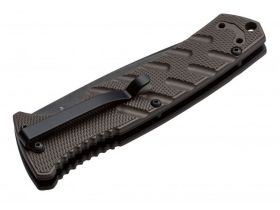 Автоматический складной нож Boker Plus Strike Spearpoint, сталь AUS-8 с покрытием, рукоять алюминий, Coyote