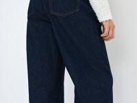 Широкие джинсы с высокой посадкой, Синий