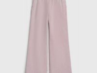 Базовые широкие брюки с эффектом стирки, Розовый