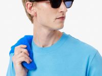 Мужская хлопковая футболка Lacoste с коротким рукавом