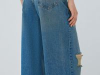 Джинсы со средней посадкой, Синий