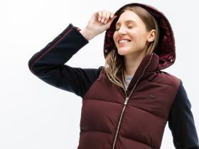 Женская длинная куртка Lacoste с капюшоном