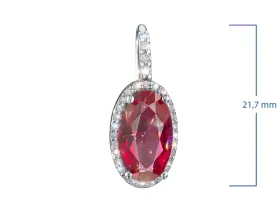 Серьги из белого золота с рубинами э4780сг07250377_white