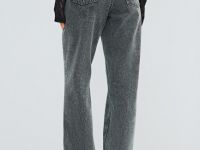 Прямые джинсы с акцентными карманами, Серый