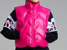 Жилет текстильный с полиуретановым покрытием для девочек