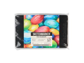 Набор карандашей цветные Sketchmarker "Яркие цвета", 12 цветов, жестяной пенал