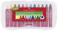 Набор мелков восковых Faber-castell "Jumbo" 12 шт трехгранные в пластиковой коробке