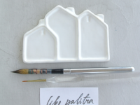 Палитра художественная керамическая "ДАЧНЫЕ ДОМИКИ"