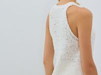 Майка из ленточной пряжи, Белый