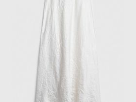 Атласная юбка из жатой ткани, Бежевый