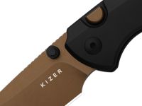 Складной нож Kizer T1 BD, сталь Elmax, рукоять титан, черный
