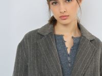 Однобортный жакет, Коричневый