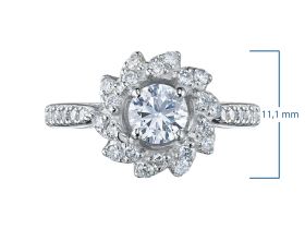 Классическое кольцо из белого золота э4712кц11190110_white