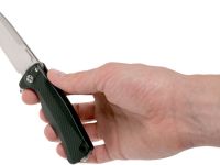 Нож складной LionSteel SR22A BS Mini, сталь Uddeholm Sleipner® Satin Finish, рукоять алюминий (Solid®), чёрный