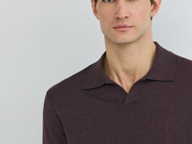 Поло с длинным рукавом, Фиолетовый