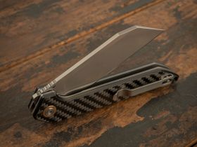 Складной нож CJRB Rampart, сталь D2, Carbon Fiber