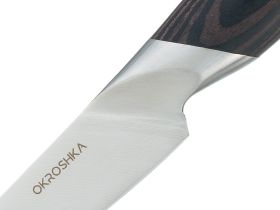 Нож кухонный для овощей Okroshka Truffle 9.5 см, сталь 9cr18mov, рукоять Pakka Wood