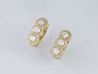 Серьги из желтого золота с бриллиантами э0301сг09181000