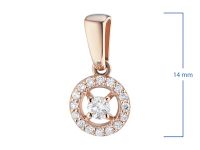 Подвеска из красного золота с бриллиантами э0201пд01161700