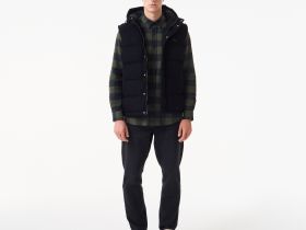 Мужской утеплённый жилет Lacoste с капюшоном