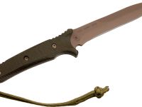 Нож с фиксированным клинком Spartan Blades Breed Fighter Dark Earth, сталь CPM-S35VN, рукоять черная микарта