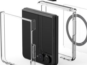 Чехол Araree Duple 360 M для Galaxy Z Flip8 прозрачный+бежевый