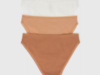 Классические трусы-брифы с кружевом, 3 шт., Белый