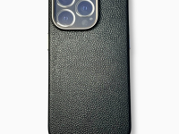 Чехол-накладка Comma Legend Series Magnetic Case для iPhone 14 Pro натуральная кожа (черный/розовое золото)