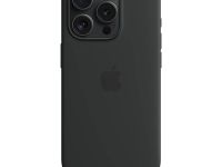 Чехол-накладка Silicone Case with MagSafe для iPhone 15 Pro Max силиконовый (черный)