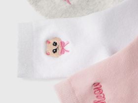 Носки для девочек, 3 пары, Мультицвет