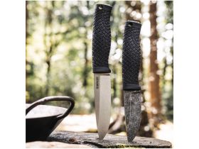 Нож с фиксированным клинком Boker Bronco Mini, сталь 80CrV2, рукоять TPE, черный