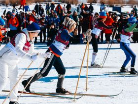 Звезды Олимпийских игр пробежали лыжный марафон с якутянами
