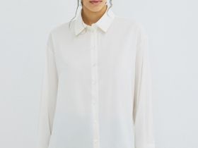 Блузка из сатина, Белый