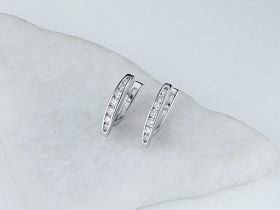 Серьги из белого золота с бриллиантами э0901сг08200109