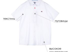 Сорочка текстильная для мальчиков (comfort fit)