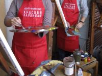 Фартук с логотипом "Красный карандаш"