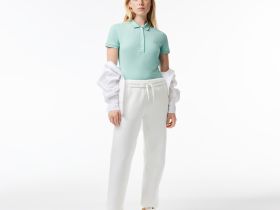 Женское поло Lacoste приталенного кроя из эластичного хлопка