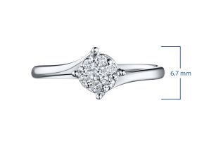 Кольцо из белого золота с бриллиантами э4001кц09200304