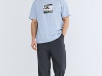 Футболка с принтом, Голубой