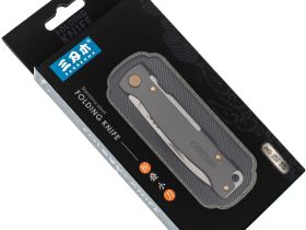 Складной нож Sanrenmu Partner с ножницами, сталь 12C27, рукоять нержавеющая сталь, серый