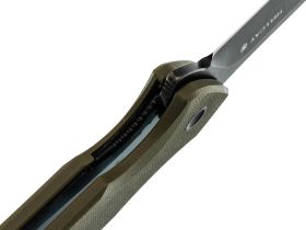 Складной нож Mr.Blade Hellcat Mini blackwash, сталь VG-10, рукоять Olive G10