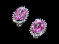 Серьги из белого золота с топазами э4771сг05210412