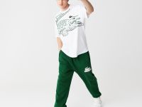 Мужская футболка Lacoste свободного кроя с круглым вырезом и принтом