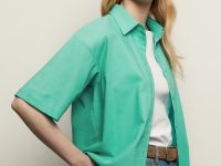 Блузка из конопляной ткани и хлопка