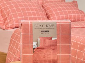 Постельное белье полукомплект Quadretti, кораллово-розовое