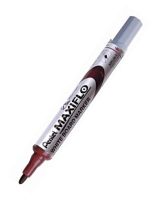 Маркер для досок с жидкими чернилами и кнопкой подкачки чернил Pentel "Maxiflo" 4 мм, коричневый