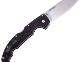 Нож складной Cold Steel Voyager Extra Large Drop Plain Edge, сталь Aus-10A, рукоять Griv-Ex, черный